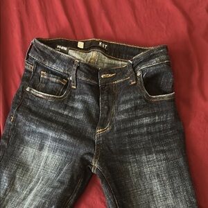 7 For All Mankind Blue Slim Jeans with Faded Indigo Wash